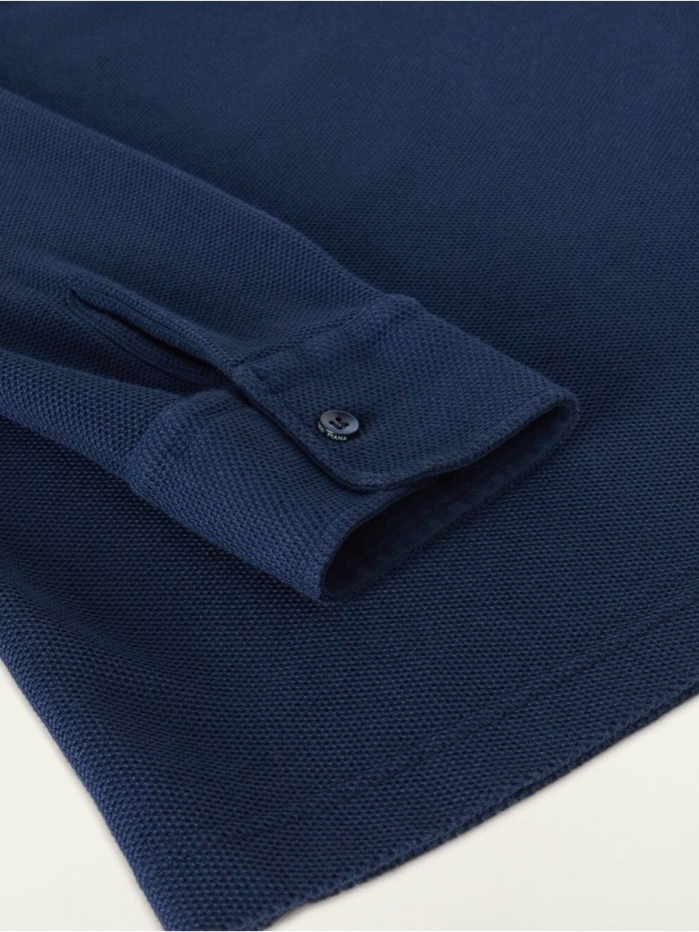 Loro Piana Dark Navy Long-Sleeve Polo Shirt - Picture 8 of 14